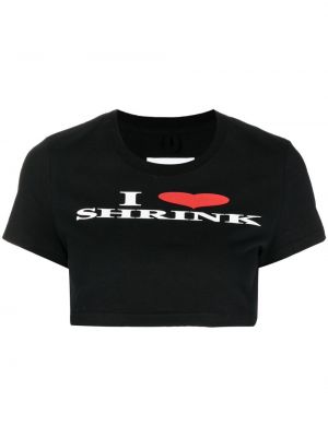 T-shirt avec imprimé slogan à imprimé Doublet noir