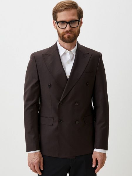 Пиджак Salvatore Brunacci коричневый