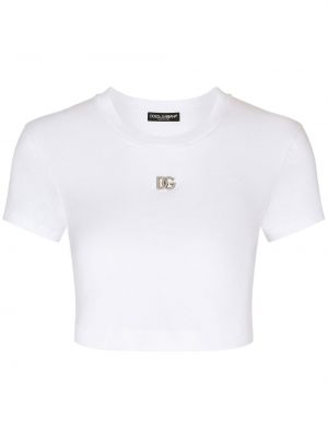 T-shirt brodé Dolce & Gabbana blanc