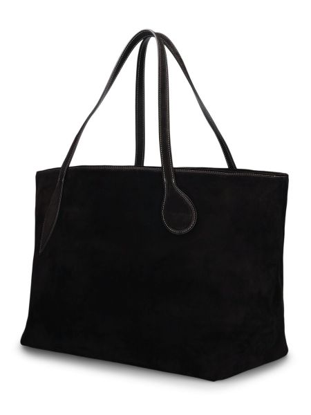 Semišová nákupná taška Little Liffner čierna