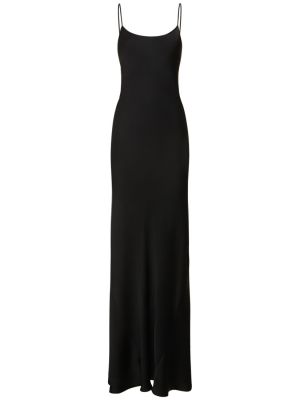 Vestido largo de viscosa Victoria Beckham negro