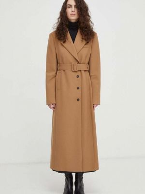 Вовняне пальто Herskind коричневе