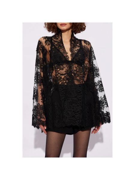 Blusa de encaje Dolce & Gabbana negro