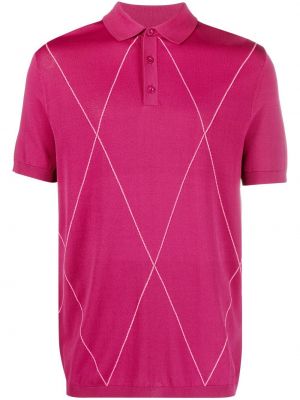 Poloskjorte med argyle-mønster J Lindeberg rosa