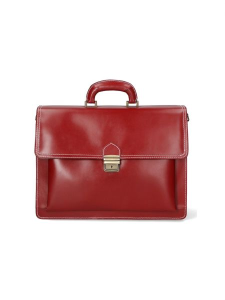 Кожаная сумка Gave Lux красная