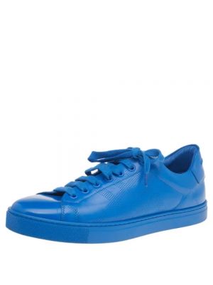 Sneakersy skórzane Burberry Vintage niebieskie