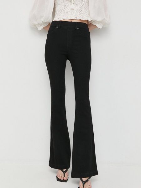 Bavlněné kalhoty s vysokým pasem Spanx - černá