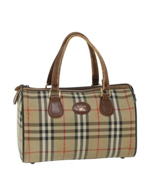 Nylonowa torba podróżna Burberry Vintage beżowa