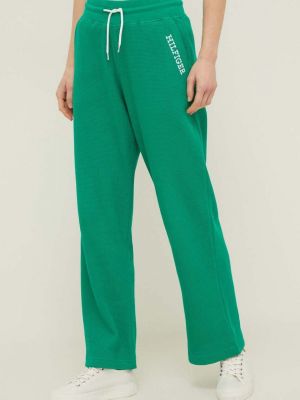 Zielone spodnie sportowe Tommy Hilfiger