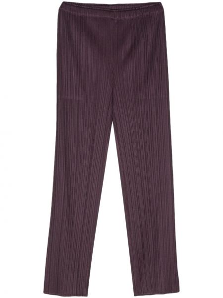 Pantalon slim plissé Pleats Please Issey Miyake violet