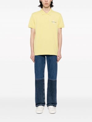 T-shirt mit stickerei Calvin Klein gelb