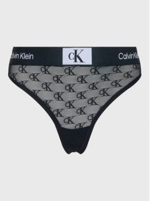 Calvin Klein Underwear Tanga 000QF7182E  - Fekete