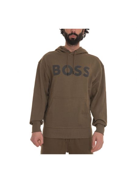 Bluza z kapturem Boss zielona