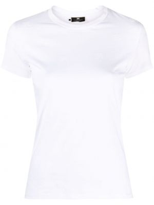 Bavlnené tričko Elisabetta Franchi biela