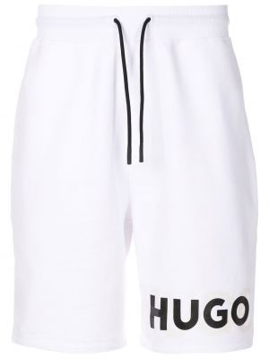 Trykt shorts Hugo hvit