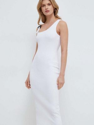 Белое платье миди Versace Jeans Couture