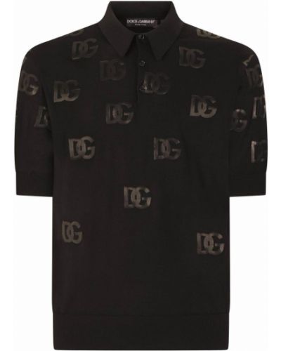 Pailletten t-shirt Dolce & Gabbana schwarz