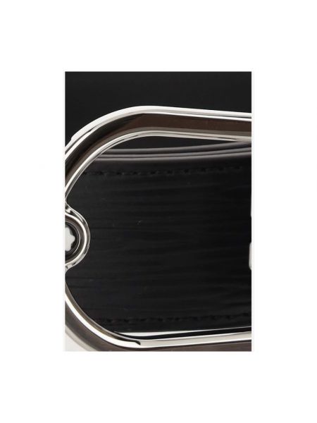 Cinturón de cuero con hebilla Montblanc negro