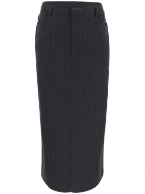 Vlnená puzdrová sukňa Loulou Studio čierna
