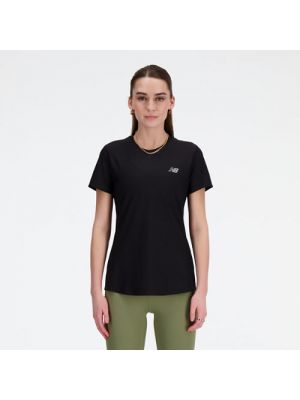 Jacquard slim fit t-shirt New Balance schwarz