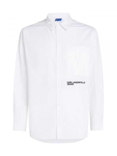 Rifľová košeľa Karl Lagerfeld Jeans biela
