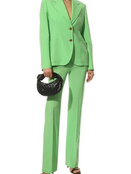 Шерстяной пиджак Versace зеленый