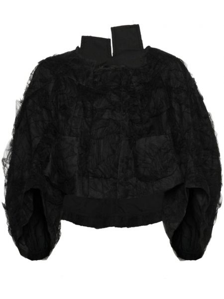 Jachetă decupată din tul Comme Des Garçons negru