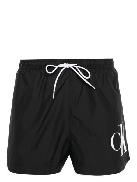 Kratke hlače s potiskom Calvin Klein črna