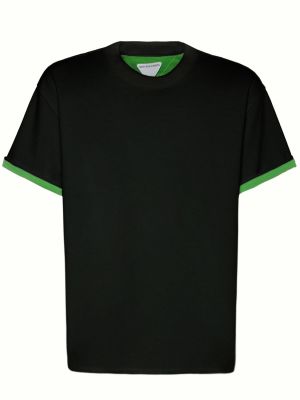 Kokvilnas t-krekls Bottega Veneta melns