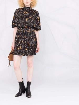 Mini vestido de flores con estampado Zadig&voltaire negro