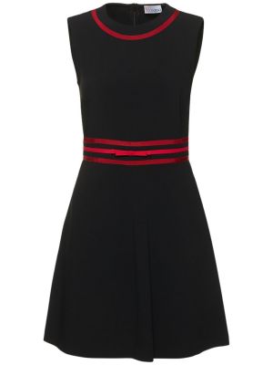 Viskózové mini šaty Red Valentino čierna