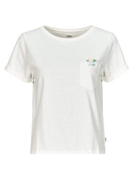 Koszulka z krótkim rękawem z kieszeniami Levi's biała