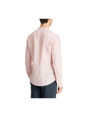 Camisa de lino slim fit a rayas Michael Kors rosa
