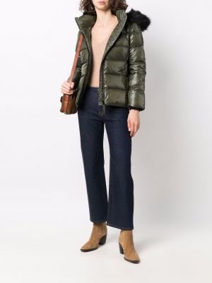 Dūnu jaka ar kažokādu ar kapuci Calvin Klein zaļš