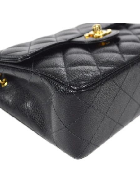 Mini bolso de cuero retro Chanel Vintage negro