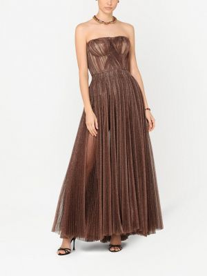 Vestido de noche Dolce & Gabbana marrón