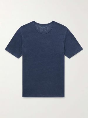 Льняная футболка HARTFORD синий