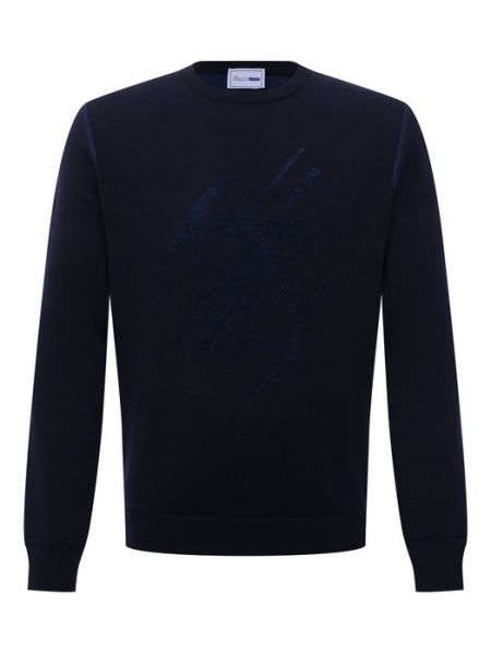 Шелковый свитер Zilli Sport синий