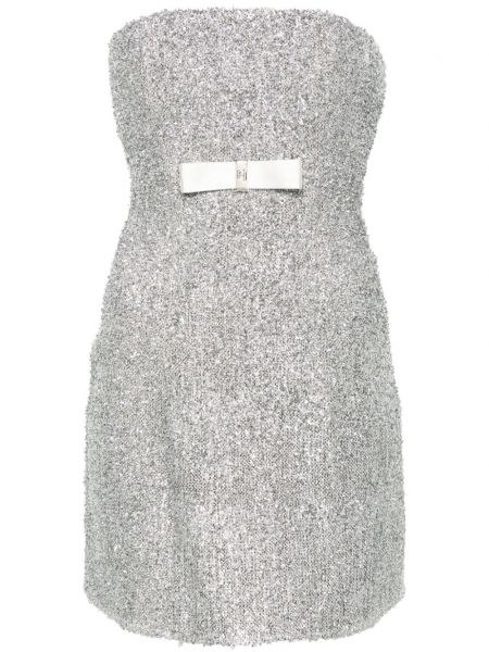 Mini šaty Elisabetta Franchi stříbrné