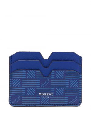 Δερμάτινος πορτοφόλι με σχέδιο Moreau μπλε