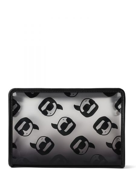 Prozirna kozmetička torbica Karl Lagerfeld crna