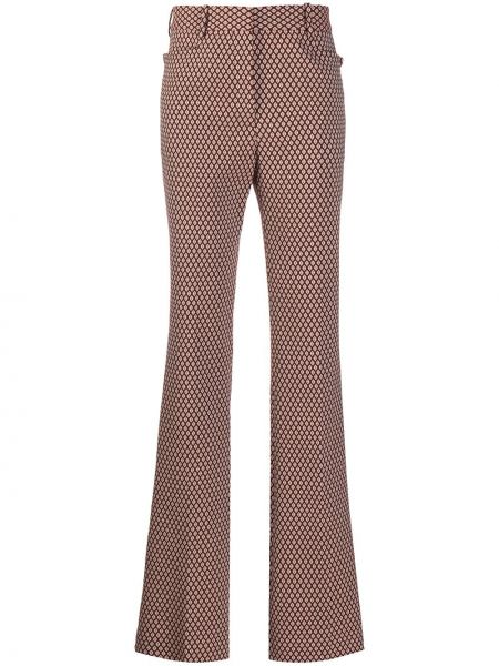Pantalones con estampado geométrico Victoria Beckham rojo