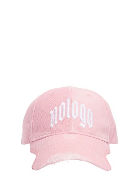 Gorra de algodón Balenciaga rosa