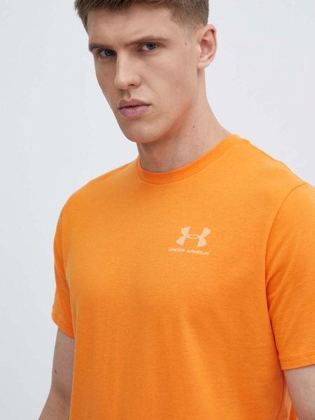 Koszulka z nadrukiem Under Armour pomarańczowa