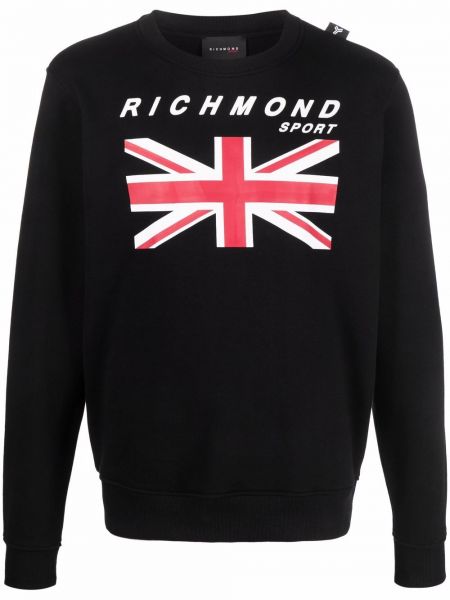 Trykt sweatshirt John Richmond svart