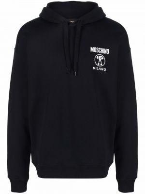 Hoodie con stampa Moschino nero