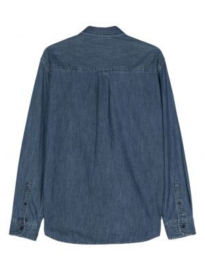 Haftowana koszula jeansowa Marant niebieska