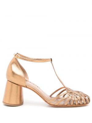 Sandale din piele Sarah Chofakian auriu