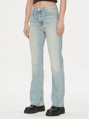 Blugi bootcut Calvin Klein Jeans albastru