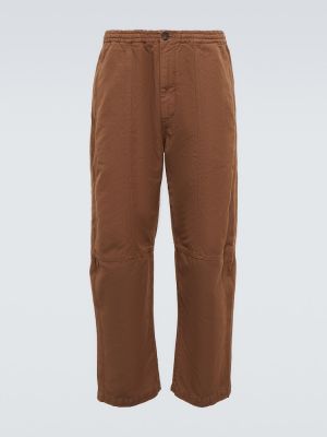 Pantalones de lino de algodón Tod's marrón